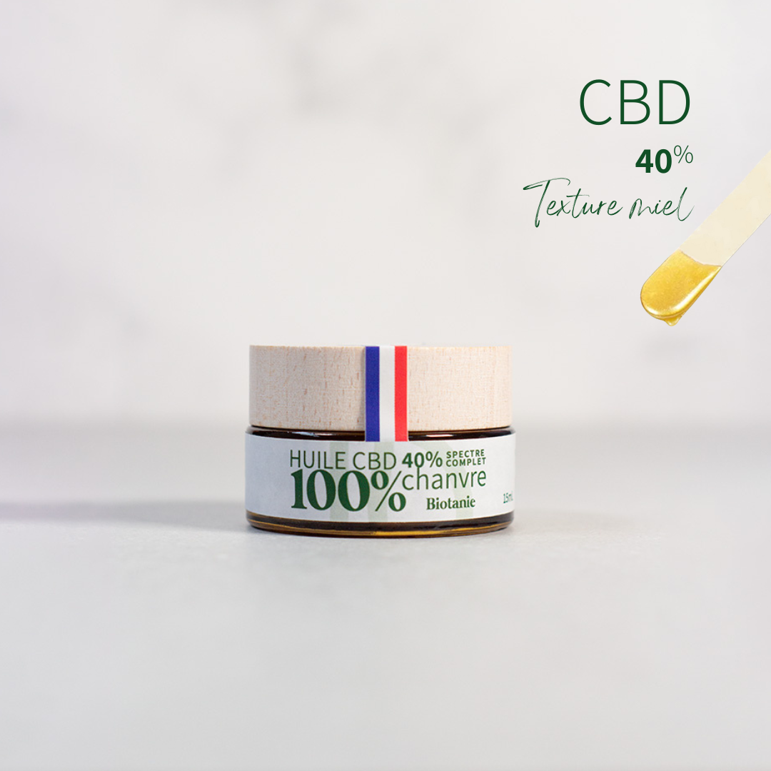 Huile texture miel CBD 100% chanvre 40% CBD