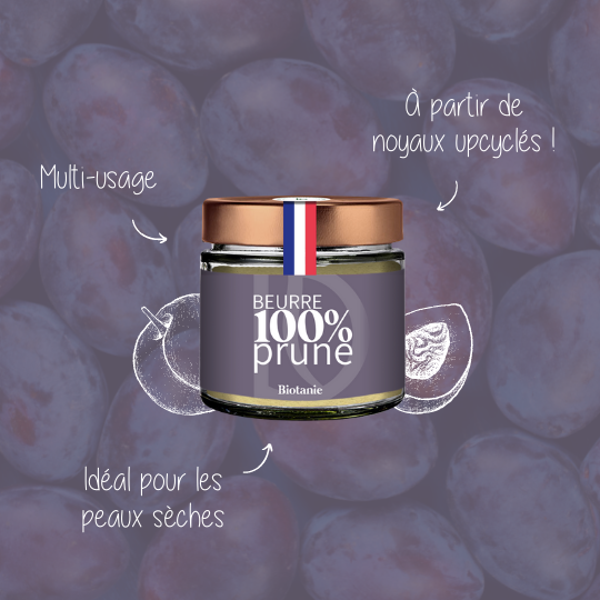 Beurre 100% Prune de Biotanie en pot de 90 mL