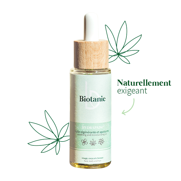 Cosmétique soin Huile Hydrapaise Biotanie végan